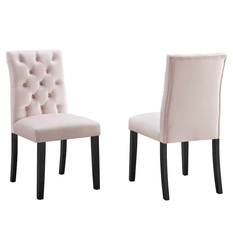Chaises de salle à manger Duchess en velours Performance - Lot de 2
