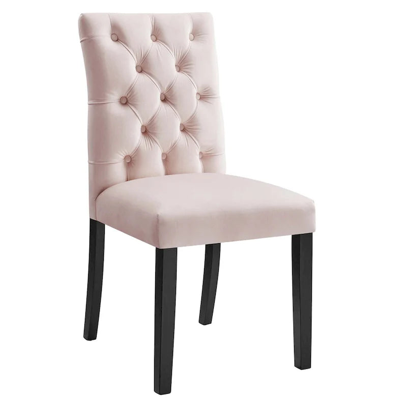 Chaises de salle à manger Duchess en velours Performance - Lot de 2
