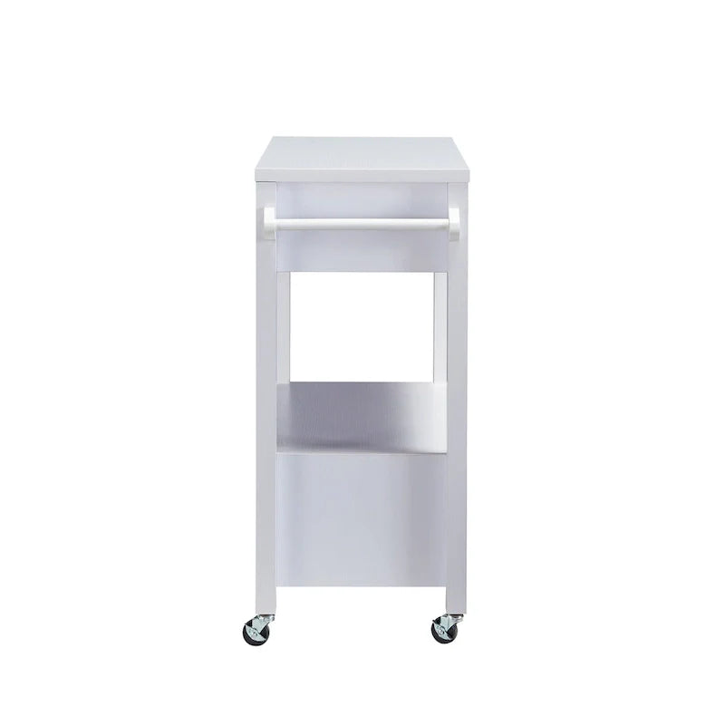 Desserte à roulettes moderne 2 tiroirs avec porte-serviettes Newsom par Furniture of America