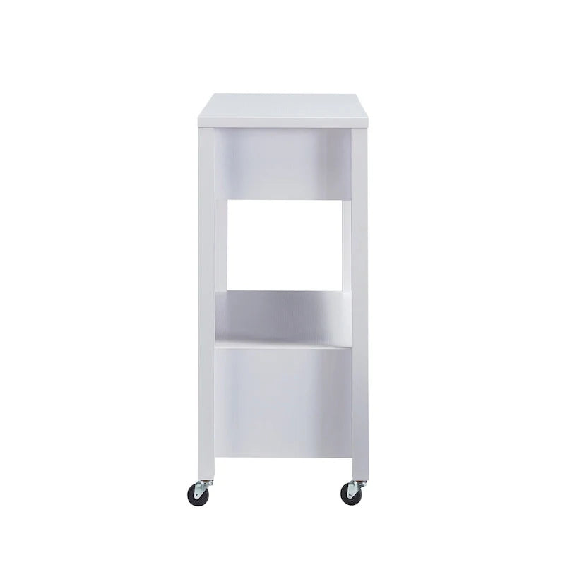 Desserte à roulettes moderne 2 tiroirs avec porte-serviettes Newsom par Furniture of America