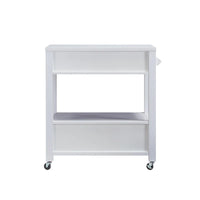Desserte à roulettes moderne 2 tiroirs avec porte-serviettes Newsom par Furniture of America