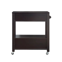 Desserte à roulettes moderne 2 tiroirs avec porte-serviettes Newsom par Furniture of America