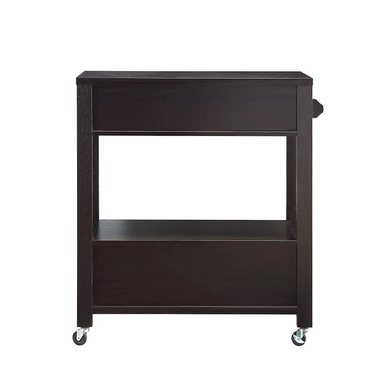 Desserte à roulettes moderne 2 tiroirs avec porte-serviettes Newsom par Furniture of America