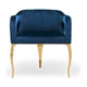 Chaise de salle à manger Caprice en acier inoxydable doré titane