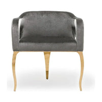 Chaise de salle à manger Caprice en acier inoxydable doré titane