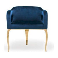 Chaise de salle à manger Caprice en acier inoxydable doré titane