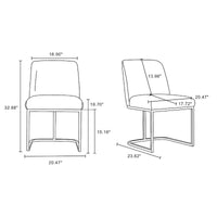Manhattan Comfort Serena - Chaise de salle à manger en similicuir (lot de 2)