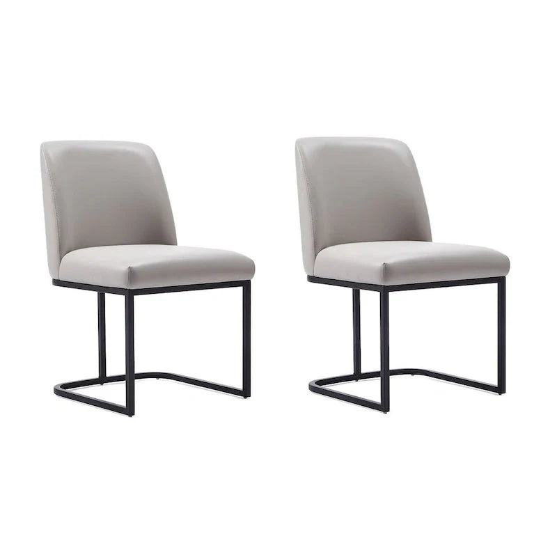 Manhattan Comfort Serena - Chaise de salle à manger en similicuir (lot de 2)