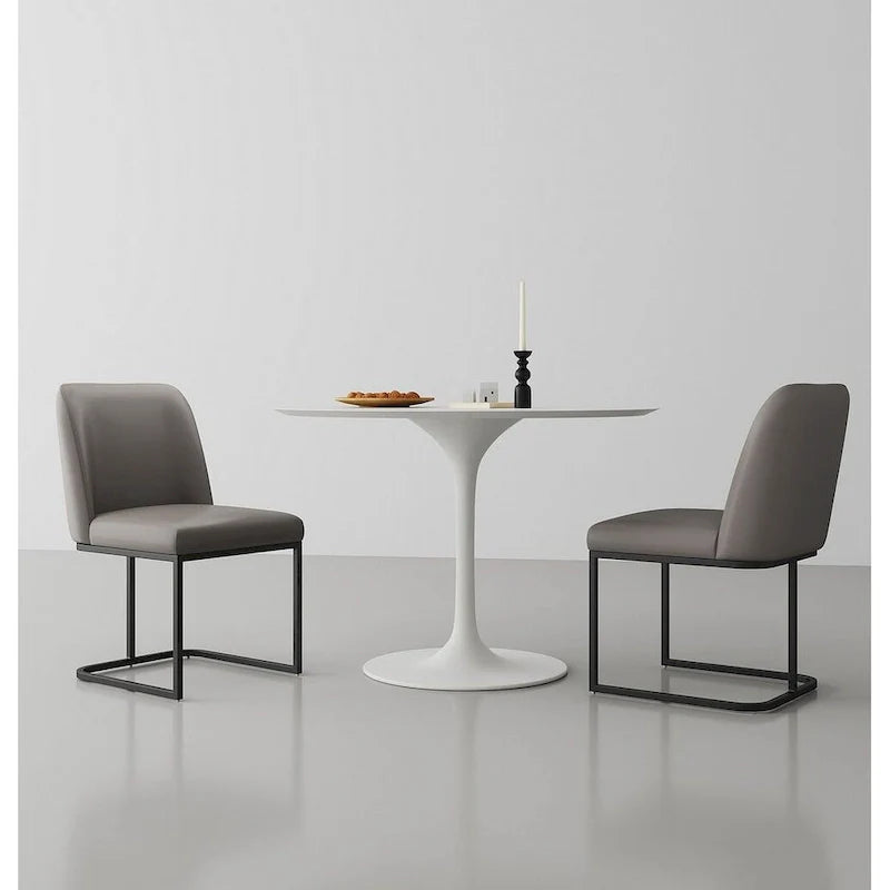 Manhattan Comfort Serena - Chaise de salle à manger en similicuir (lot de 2)