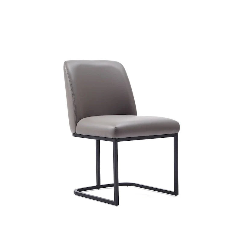 Manhattan Comfort Serena - Chaise de salle à manger en similicuir (lot de 2)