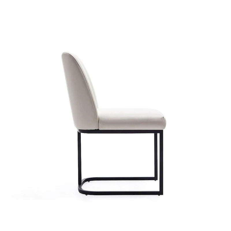 Manhattan Comfort Serena - Chaise de salle à manger en similicuir (lot de 2)