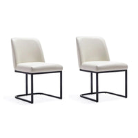 Manhattan Comfort Serena - Chaise de salle à manger en similicuir (lot de 2)