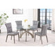 Ensemble de salle à manger Somette Pogo Criss Cross avec chaises grises