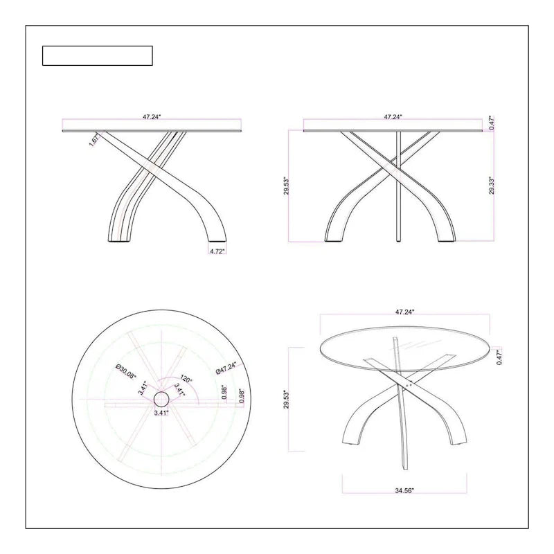 Ensemble de salle à manger Somette Pogo Criss Cross avec chaises grises