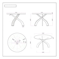 Ensemble de salle à manger Somette Pogo Criss Cross avec chaises grises