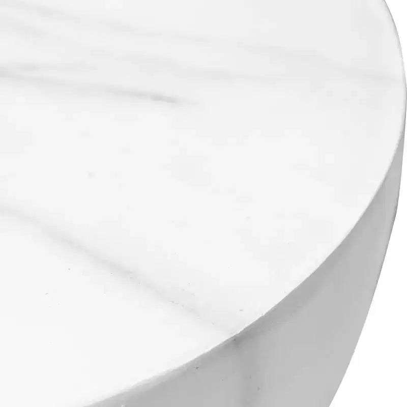 LeisureMod Serie Sage Table d'appoint minimaliste en pierre composite en forme de sablier, table d'appoint moderne pour interieur ou patio, design durable pour petits espaces