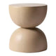 LeisureMod Sage Series Minimalist Fiberstone Hourglass Side Table  Modern Accent End Table for Indoor or Patio Use, Durable Small-Space Design