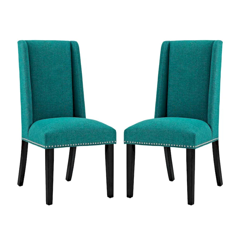 Modway Baron Chaises de salle à manger rembourrées en tissu (lot de 2)