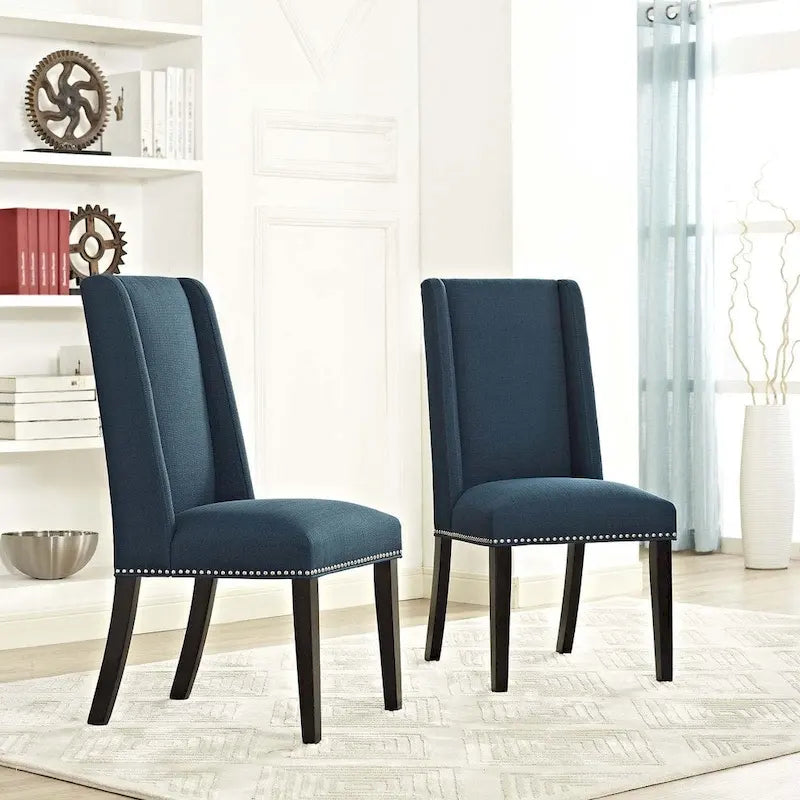 Modway Baron Chaises de salle à manger rembourrées en tissu (lot de 2)