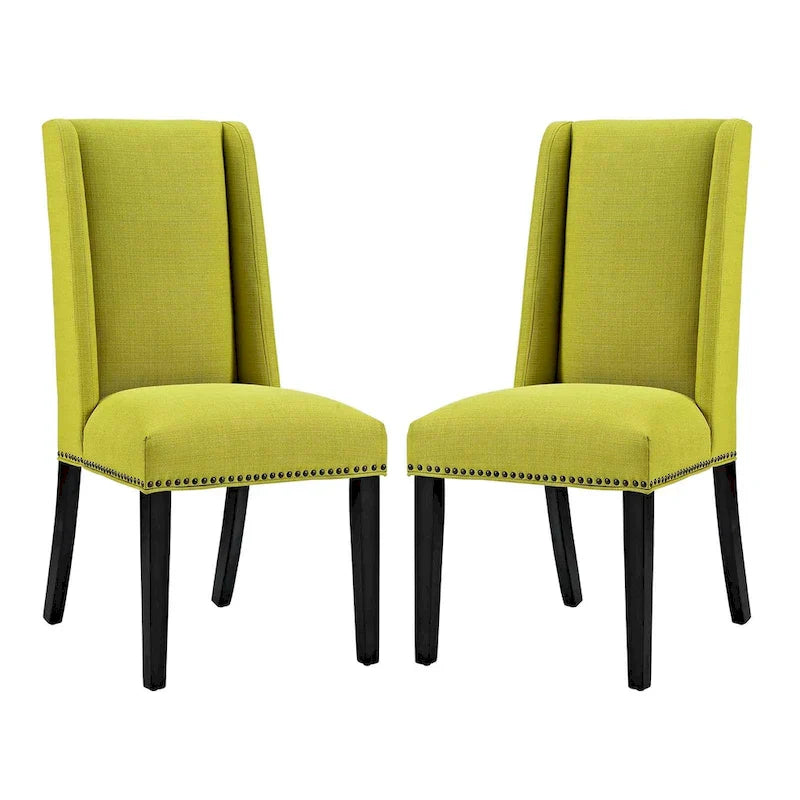 Modway Baron Chaises de salle à manger rembourrées en tissu (lot de 2)