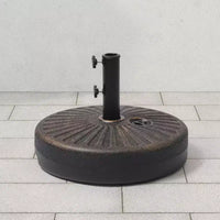 WestinTrends Base de parasol ronde remplissable 20 po, robuste, avec bouton reglable et support de mât