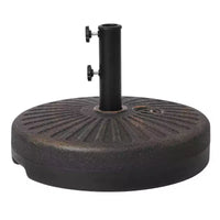 WestinTrends Base de parasol ronde remplissable 20 po, robuste, avec bouton reglable et support de mât