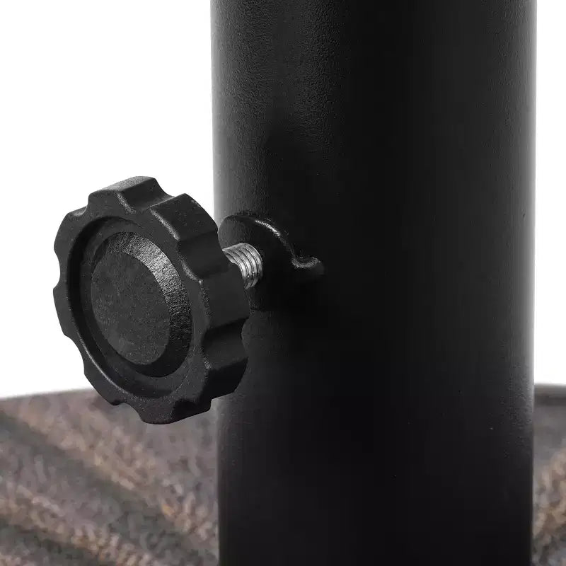 WestinTrends Base de parasol ronde remplissable 20 po, robuste, avec bouton reglable et support de mât