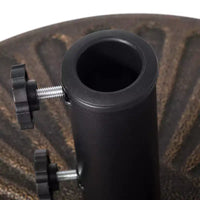 WestinTrends Base de parasol ronde remplissable 20 po, robuste, avec bouton reglable et support de mât