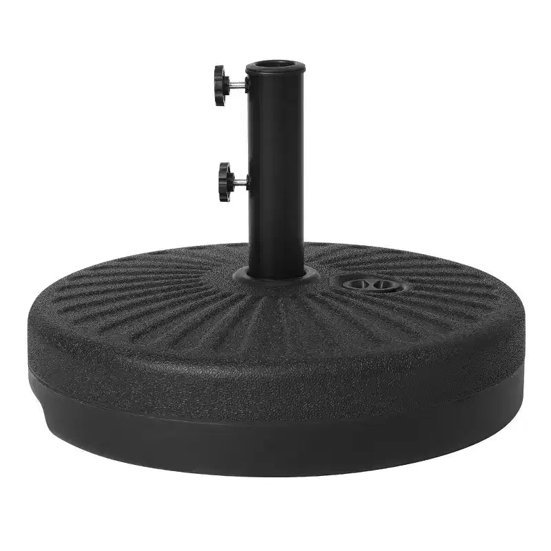 WestinTrends Base de parasol ronde remplissable 20 po, robuste, avec bouton reglable et support de mât