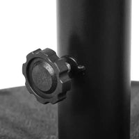 WestinTrends Base de parasol ronde remplissable 20 po, robuste, avec bouton reglable et support de mât