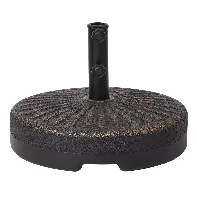 WestinTrends Base de parasol ronde remplissable 20 po, robuste, avec bouton reglable et support de mât