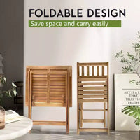 Ensemble bistro d'extérieur FDW avec 2 chaises et table carrée pour piscine, plage, cour arrière, balcon, porche, terrasse, jardin, mobilier en bois, naturel