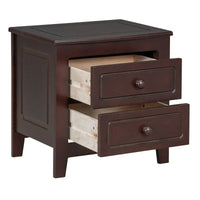 Ensemble de lit plateforme en bois au design rétro Queen/Full avec 2 tables de chevet, 3 pièces