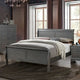 Lit traîneau contemporain Mayday en bois massif gris de Furniture of America