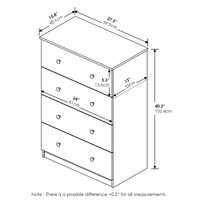 Commode Furinno Tidur Simple Design à 4 tiroirs