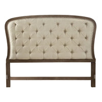 Tête de lit panneau capitonné style ferme Americana taupe poussiéreux taille Queen