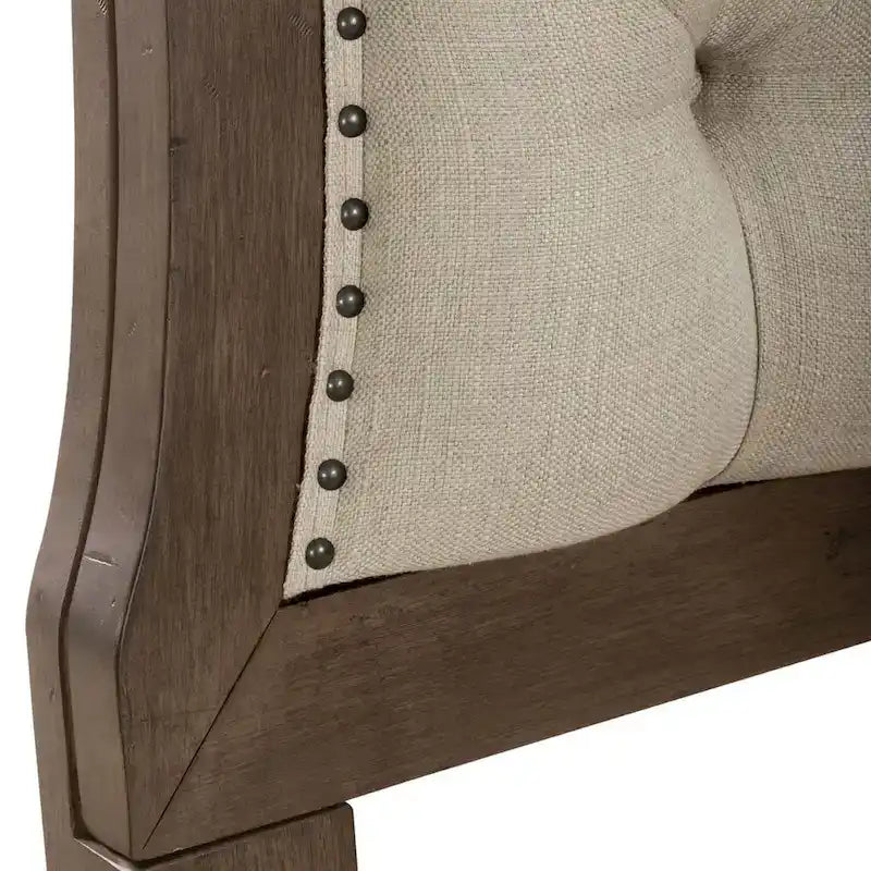 Tête de lit panneau capitonné style ferme Americana taupe poussiéreux taille Queen
