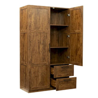 Armoire haute 70.87 pouces avec 2 portes, 2 tiroirs et 5 espaces de rangement