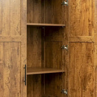 Armoire haute 70.87 pouces avec 2 portes, 2 tiroirs et 5 espaces de rangement