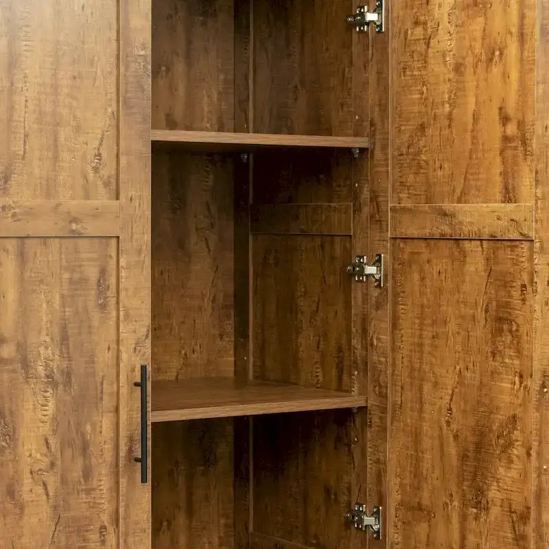 Armoire haute 70.87 pouces avec 2 portes, 2 tiroirs et 5 espaces de rangement