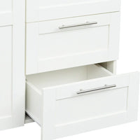 Armoire haute 70.87 pouces avec 2 portes, 2 tiroirs et 5 espaces de rangement