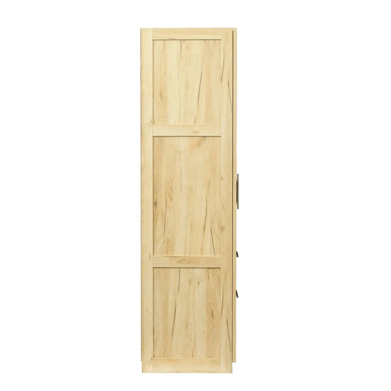 Armoire haute 70.87 pouces avec 2 portes, 2 tiroirs et 5 espaces de rangement