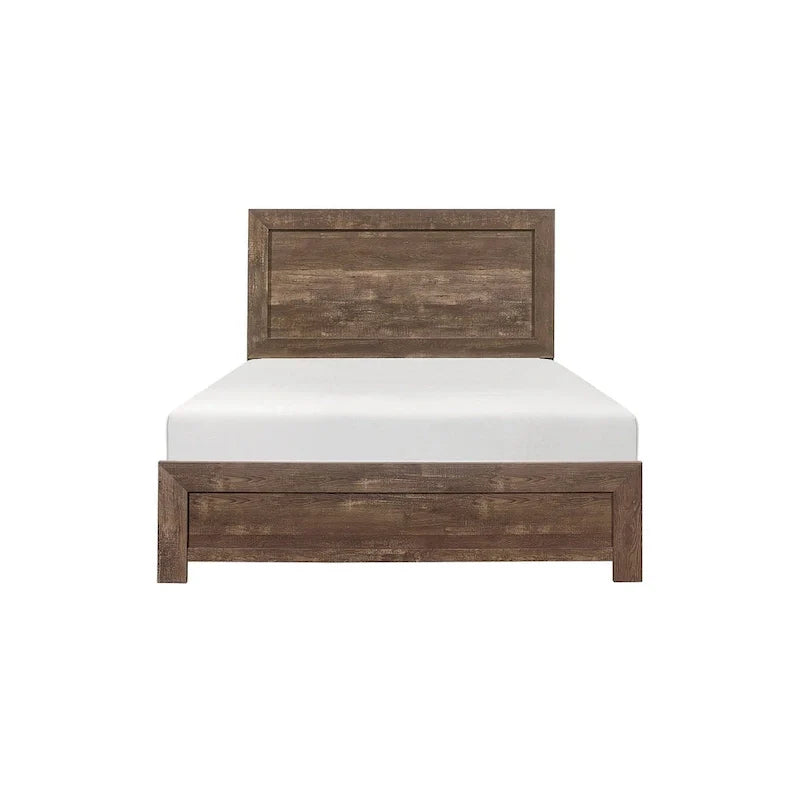 Ensemble de chambre à coucher 3 pièces Tabina marron rustique et moderne