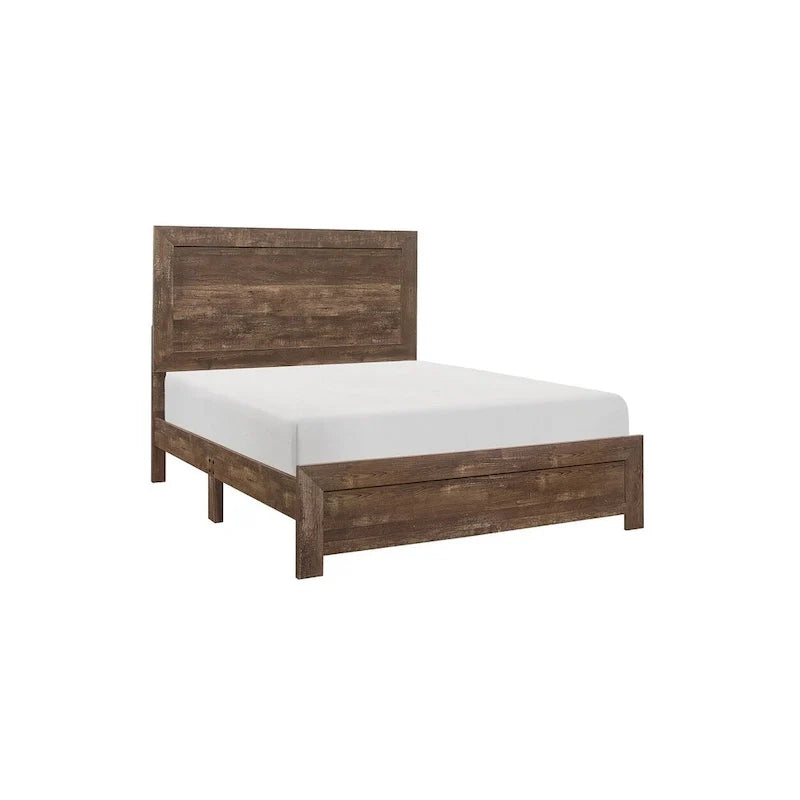 Ensemble de chambre à coucher 3 pièces Tabina marron rustique et moderne