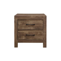 Ensemble de chambre à coucher 3 pièces Tabina marron rustique et moderne