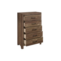 Ensemble de chambre à coucher 3 pièces Tabina marron rustique et moderne