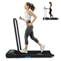REDLIRO Tapis de Course Pliable 2 en 1 sous Le Bureau Machine de Marche Course 12,2 km/h pour Bureau à Domicile Noir