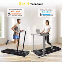 REDLIRO Tapis de Course Pliable 2 en 1 sous Le Bureau Machine de Marche Course 12,2 km/h pour Bureau à Domicile Noir
