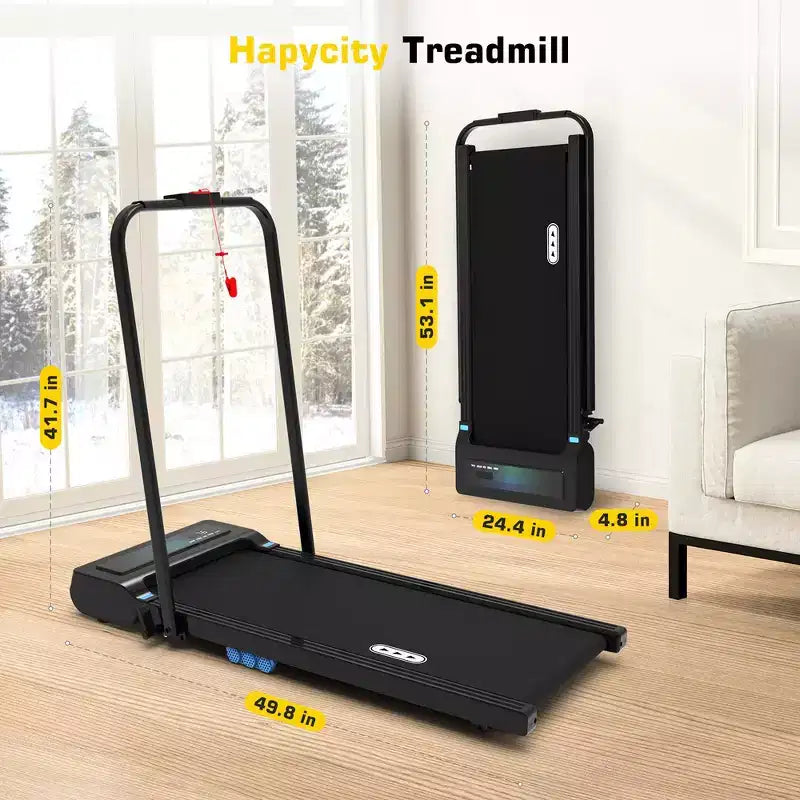 REDLIRO Tapis de Course Pliable 2 en 1 sous Le Bureau Machine de Marche Course 12,2 km/h pour Bureau à Domicile Noir