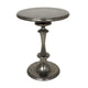 Table d'appoint style métal tourné en aluminium - Noir - Roche River Decor - 18L x 18P x 23H